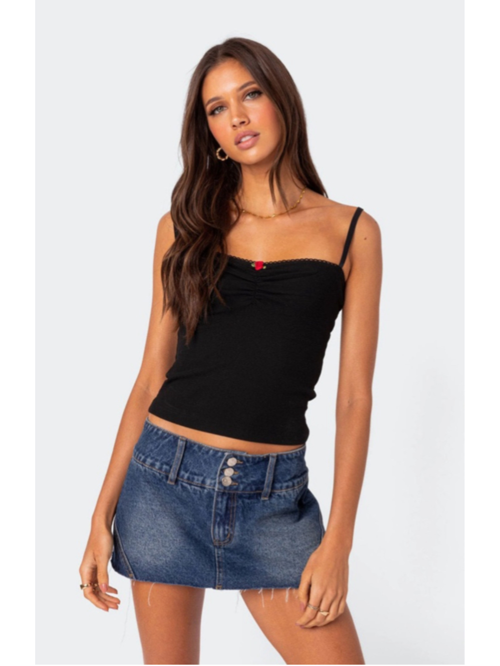 ✨3/$20 Edikted Karlee Ribbed Tank Top in black